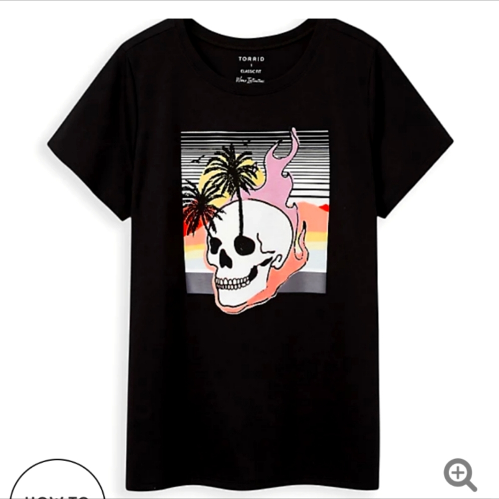 Signature Jersey Black Skull T-Shirt